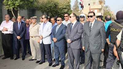  دقيقة حداد من محافظ المنوفية والقيادات الأمنية على روح العميد 