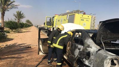 إصابة 3 أشخاص واحتراق 