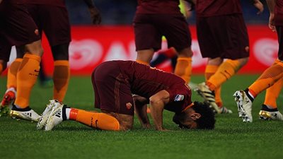 محمد صلاح يلدغ بولونيا بالهدف الثاني له ولروما في شباك بولونيا 2-0 