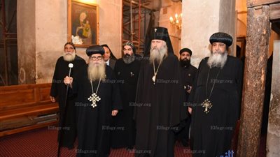 بالصور ..وفد الكنيسة الروسية يزور دير الأنبا بيشوي