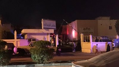 إصابة 6 حالات في حريق بمستشفى العارضة بجازان (صور)