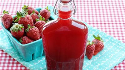 طريقة تحضير عصير الفراولة والنعناع