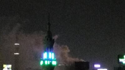 استمرار  قطع الكهرباء عن محيط حريق رمسيس  