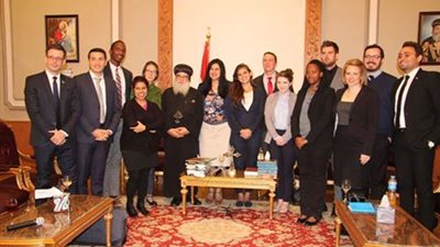 قادة شباب أمريكا وكندا في المقر الباباوى بالعباسية