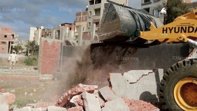 حملة لإزالة التعديات على الأراضى الزراعية فى فارسكور (صور) 