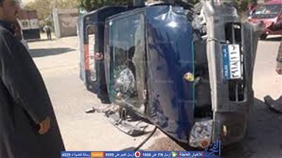 إصابة نقيب في تصادم سيارتي شرطة بدائري السلام 
