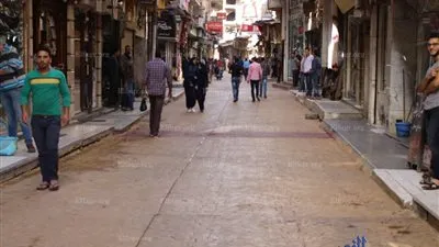 افتتاح شوارع البلاطات الخراسانية الملونة بدمياط (صور)