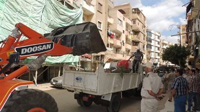 رفع 2092حالة إشغالات بحملة أمنية في كفرالشيخ