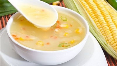 طريقة تجضير شوربة الذرة بالكريمة