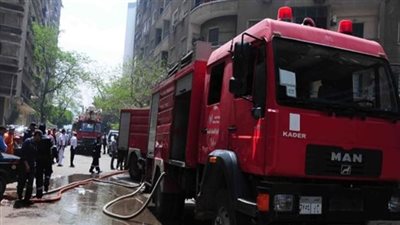 حريق يلتهم سيارة ميكروباص بمنطقة الحوامدية 