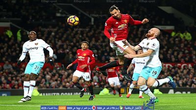 بالفيديو.. إبراهيموفيتش يدرك التعادل لمانشستر يونايتد في شباك وست هام| الدوري الإنجليزي