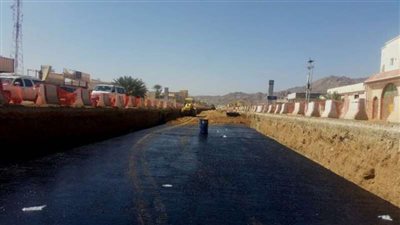 إنجاز ٣٨% من مشروع درء أخطار السيول بطريق الأمير نايف بنجران