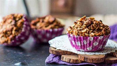 طريقة تحضير المافن كيك بالشوفان والفواكه المجففة