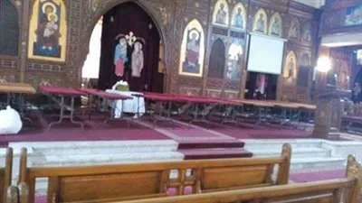حصريا.. الصور الأولى من تجهيزات الكنيسة للصلاة على ضحايا الانفجار