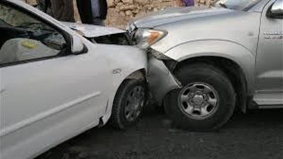 إصابة 7 أشخاص  فى حادث تصادم سيارتين بالمنيا