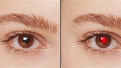 تعرف على سر الضوء الأحمر بالعيون بعد التصوير !