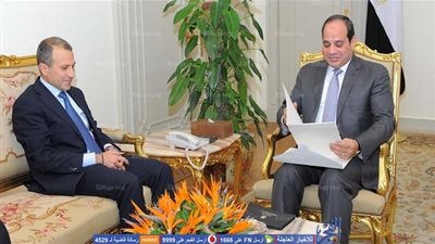 الرئيس السيسي يستقبل وزير الخارجية اللبناني 