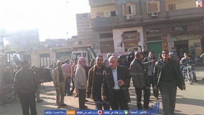 حملة لإزالة الاشغالات والتعديات بشوارع المنزلة في الدقهلية  (صور)