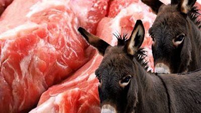 ضبط 600 كيلو لحم حمير جاهز للتوزيع بالجيزة