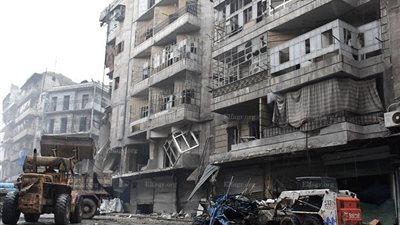 النظام السوري يبدأ إزالة الأنقاض بعد معركة حلب (صور)