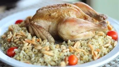 طريقة عمل الدجاج المحشي بالفريك