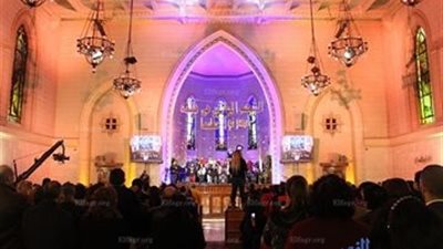 كنيسة قصر الدوبارة  تحتفل برأس السنة الميلادية (فيديو)