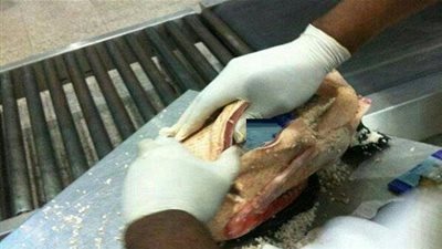 داخل بط مجمد.. 