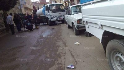 انفجار ماسورة مياه بـ