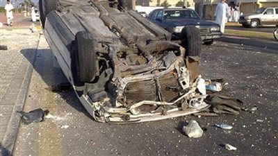 مصرع 4 أشخاص في حادث انقلاب سيارة بسوهاج