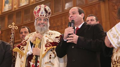 الرئيس السيسي يهنئ البابا تواضروس الثاني بعيد الميلاد