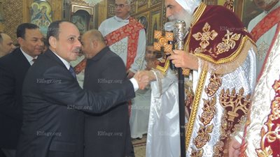 محافظ المنوفية ومدير الأمن يشاركا الإخوة المسيحين الاحتفال بعيد الميلاد المجيد (صور)