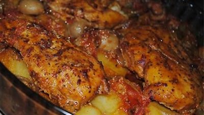 طريقة عمل صينية الدجاج بالبطاطس بالفرن