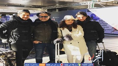 راغب علامة في اتجاهه إلى فلورانس مع عائلته