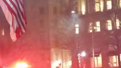 إطلاق نار أمام فندق يقيم به ترامب في واشنطن