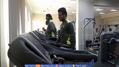 تدريبات تأهيلية في الجيم لرباعي الزمالك ..صور 
