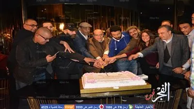 أحمد السقا وصادق الصباح يحتفلان ببدء تصوير 