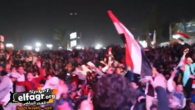 احتفال جماهير نادي الجزيرة بهدف محمد صلاح في مرمى غانا (فيديو)