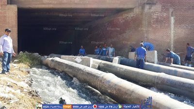 محافظ أسوان يعلن حل مشكلة الروائح الكريهة المنبعثة من مصب مصرف السيل (صور)