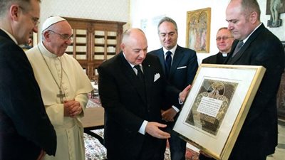 البابا فرنسيس يستقبل وفدا من المؤتمر اليهودي الأوروبي