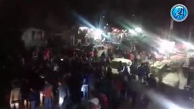  مسيرة فى حب منتخب مصر تجوب شوارع عزبة النخل