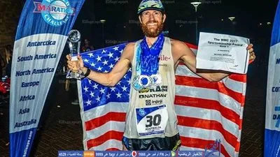 أمريكي يجوب العالم ليفوز في سبعة سباقات ماراثون في أسبوع