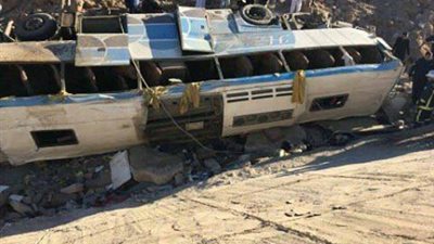 ننشر أسماء المتوفين في حادث انقلاب أتوبيس سياحي بنويبع 