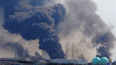 أول فيديو لانفجار أحد مفاعلي محطة فلامانفيل النووية فى فرنسا