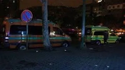 حادث مروع أمام مسجد المشير طنطاوي