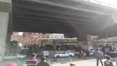 سقوط أجزاء من كوبرى الملك خالد بمنشية ناصر