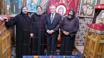 الوفد البرلماني الألماني يزور دير الشايب بالأقصر 