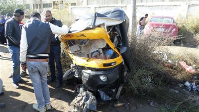 حادث تصادم أمام مطار 