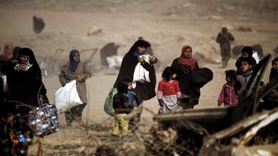 26 الف شخص فروا من الجانب الغربي للموصل خلال عشرة ايام