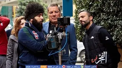 علي جابر في كواليس تصوير برومو 