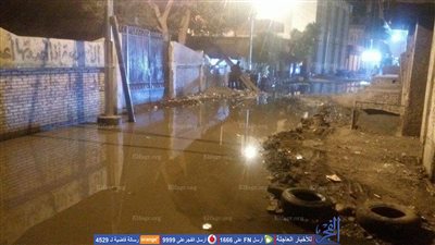 غرق شوارع قرية كفر حمزة بالخانكة في مياه الصرف الصحي (تقرير)